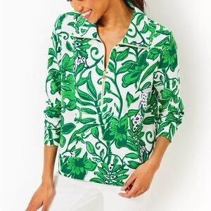 Lilly Pulitzer Eleni Pullover Escape Plan Size L